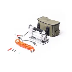 מדחס אויר T-MAX 12V ראש גדול, 160 ליטר/דקה, חיבור קרוקודילים למצבר + תיק נשיאה